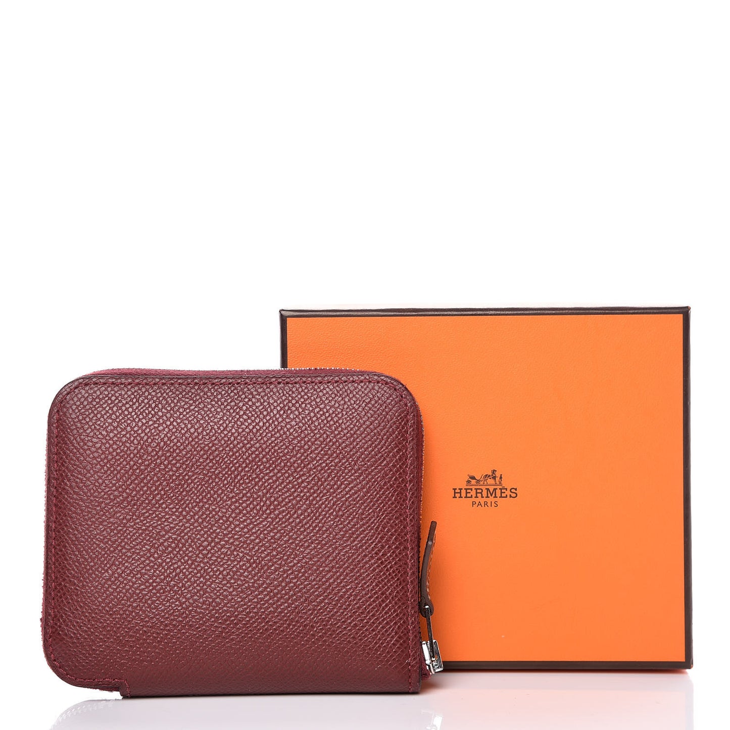 Epsom Silk'In Compact Wallet Rouge H Jaune Ambre Rose Ete