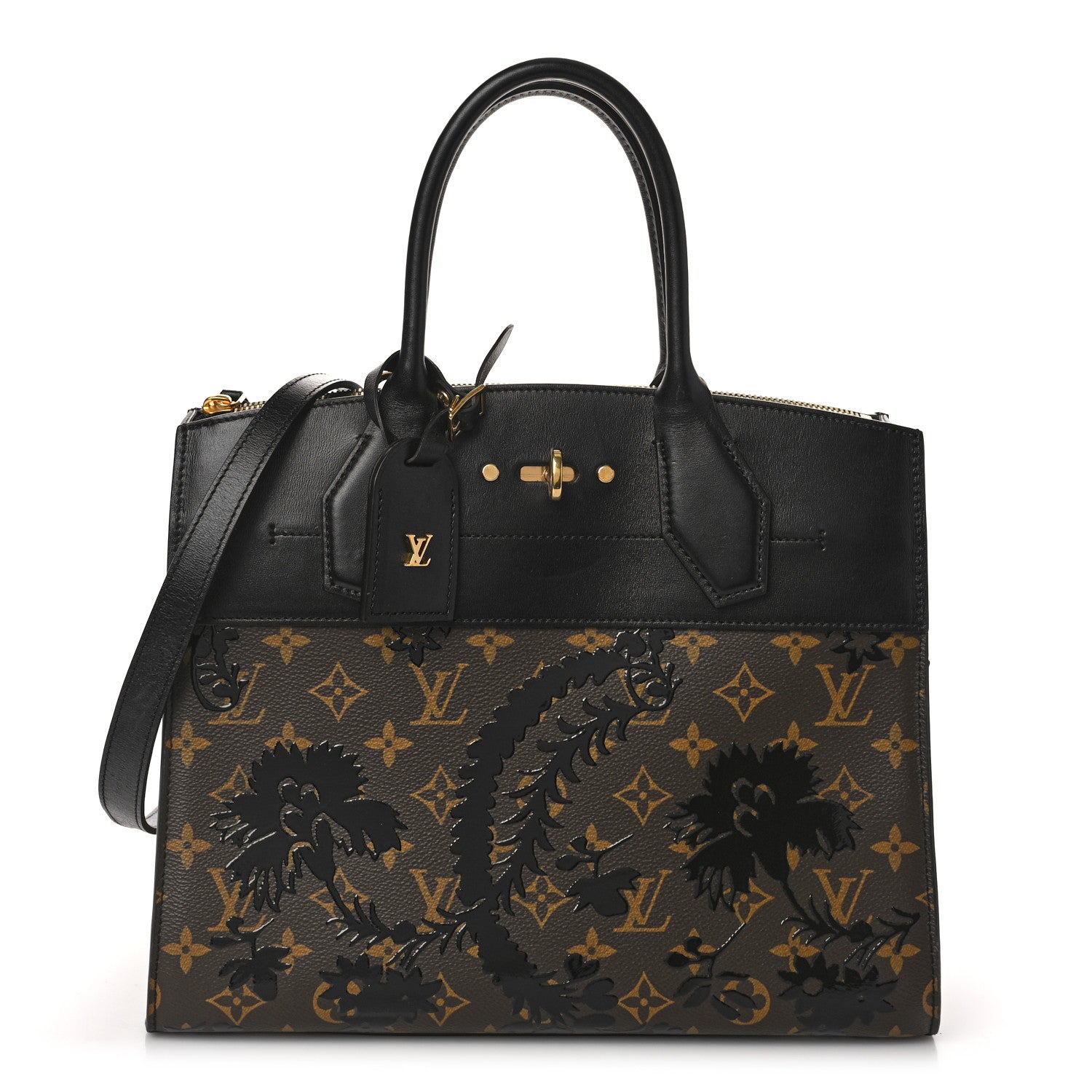 Louis Vuitton Calfskin Monogram Blossom City Steamer MM 1 of 9