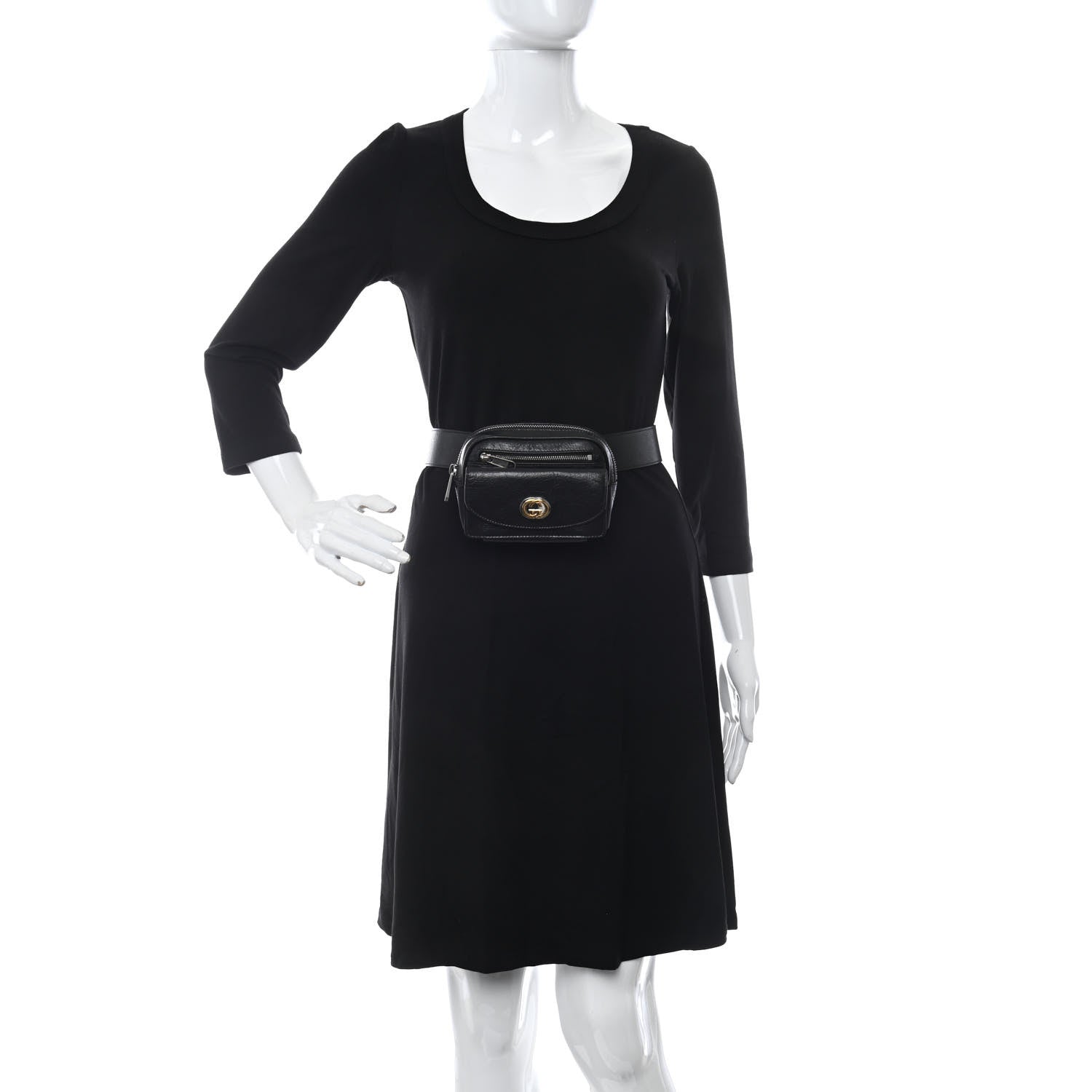 Gucci Fluffy Calfskin Morpheus Belt Bag 80 32 Black 2 of 10