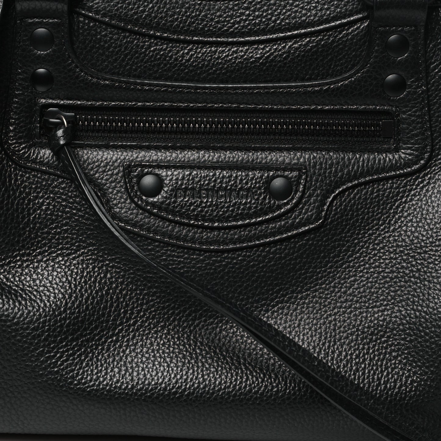 Grained Calfskin Neo Classic Black Hardware S City Black