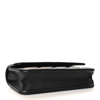 Chanel Caviar Quilted Dynasty Flap Phone Holder With Chain Black 4 of 11