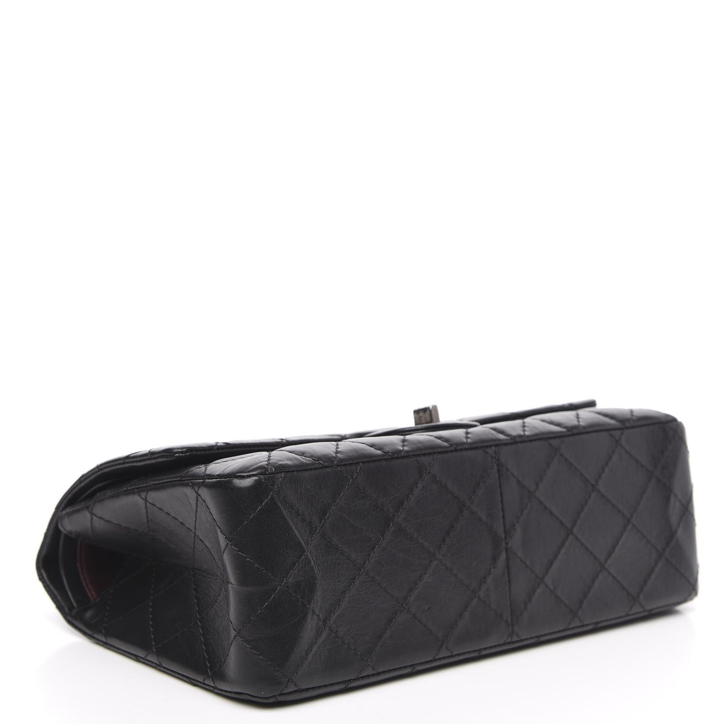 Aged Calfskin Quilted 2.55 Reissue 226 Flap Black