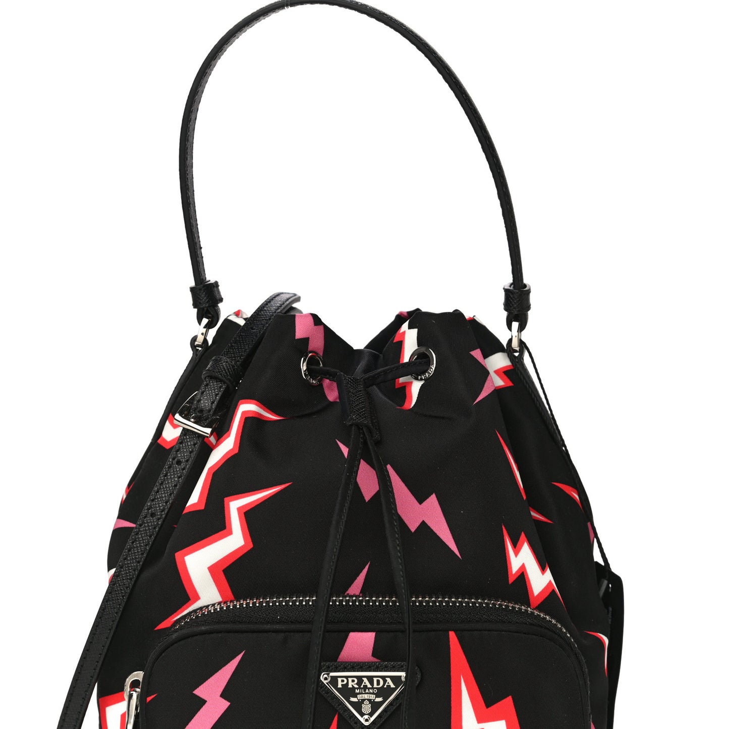 X UNIVERSAL STUDIOS Tessuto Nylon Saffiano Thunder Frankenstein Mini Bucket Crossbody Bag Lacca