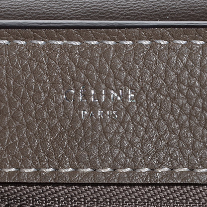 Celine Drummed Calfskin Suede Medium Trapeze Souris 7 of 10