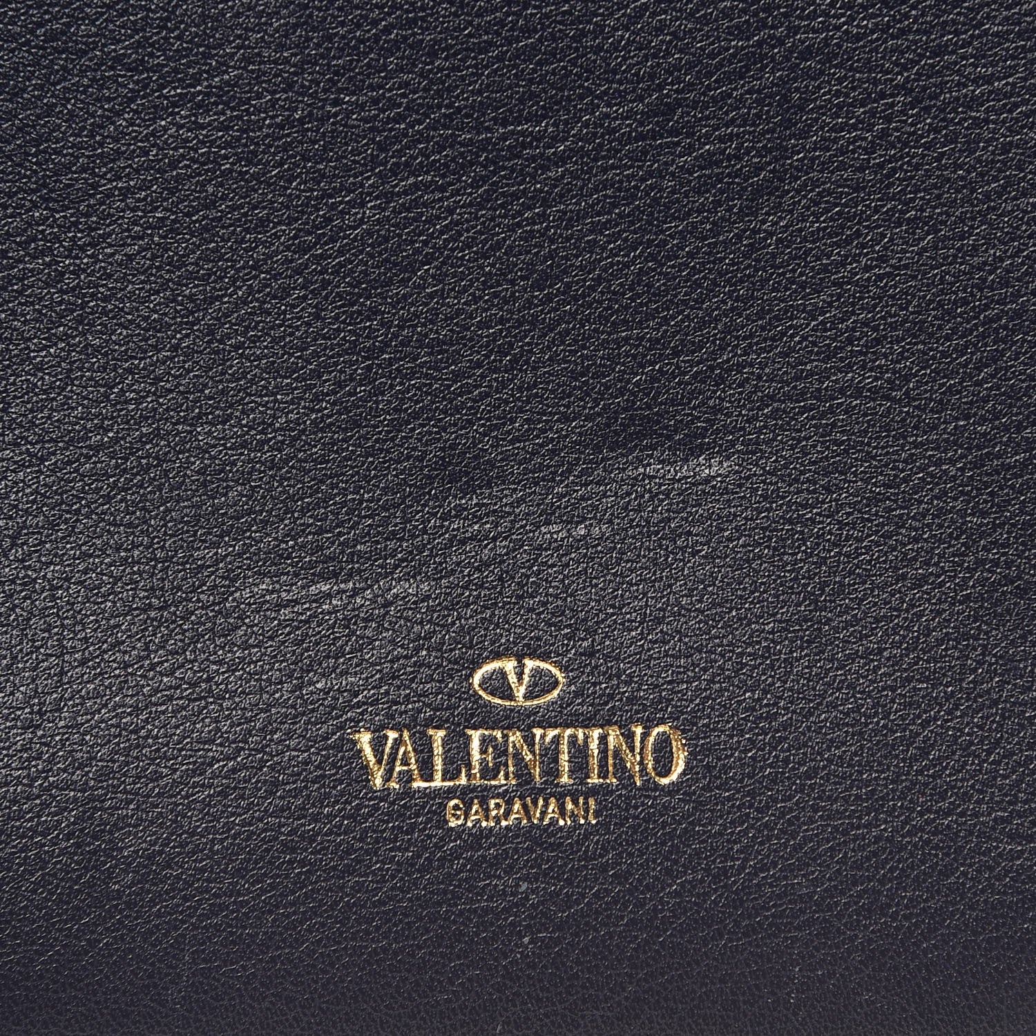 Valentino Garavani Calfskin Rockstud Wristlet Travel Wallet Marine 6 of 9