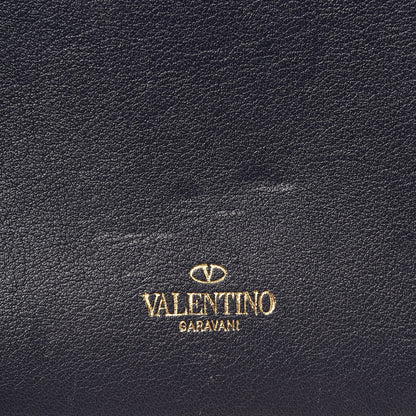 Valentino Garavani Calfskin Rockstud Wristlet Travel Wallet Marine 6 of 9