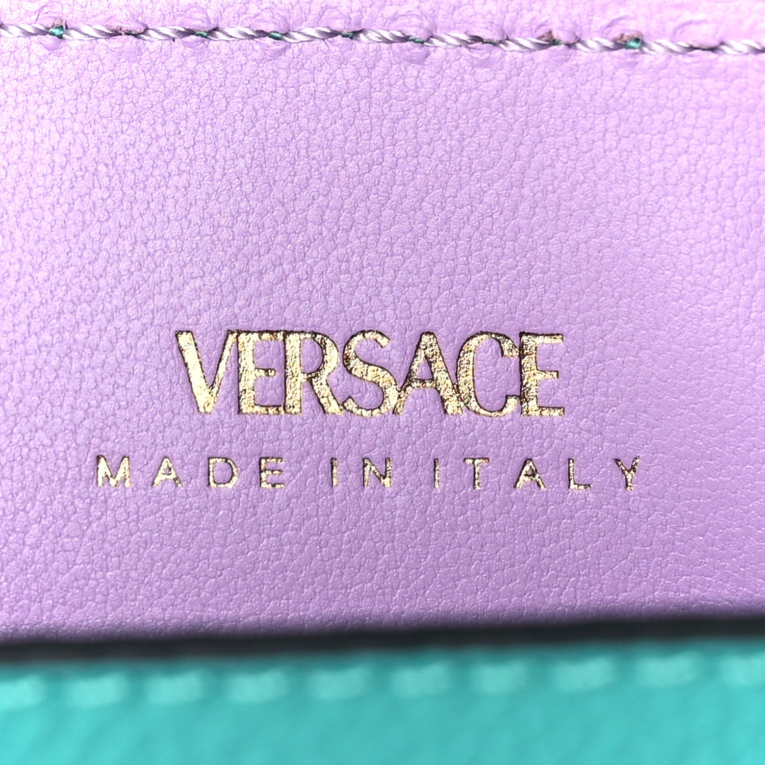 Versace Calfskin La Medusa Chain Crossbody Phone Pouch Turquoise 6 of 9