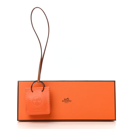 Hermes Milo Lambskin Swift Shopping Bag Charm Feu Gold 3 of 3