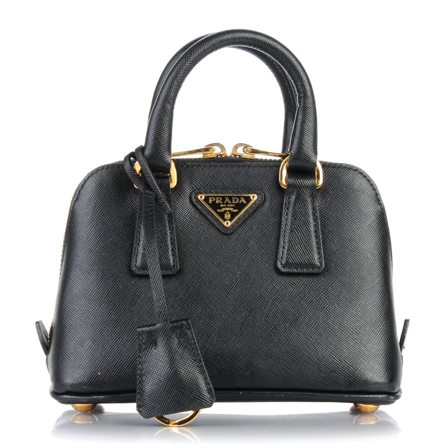 Saffiano Lux Mini Promenade Tote Black