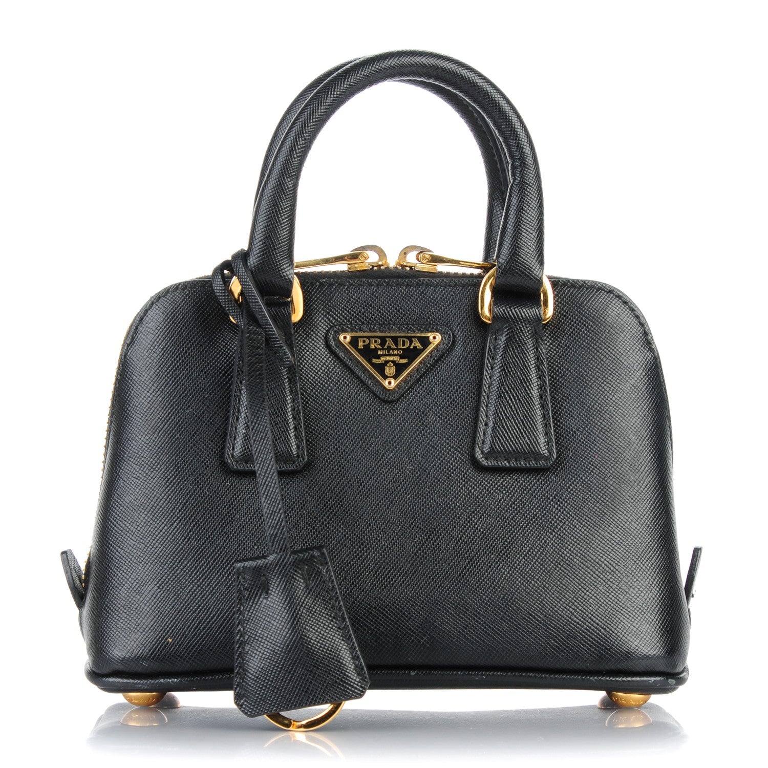 Prada Saffiano Lux Mini Promenade Tote Black 1 of 8