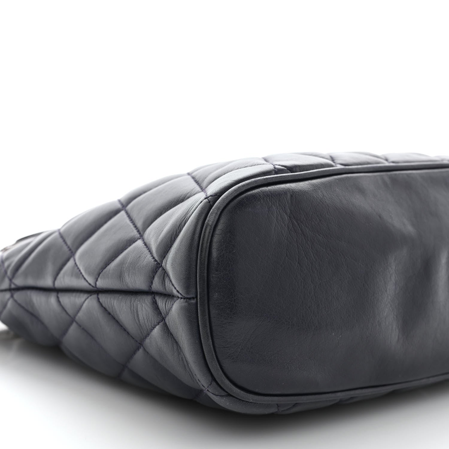 Chanel Lambskin Quilted Shoulder Bag Navy 9 of 10