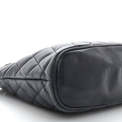 Chanel Lambskin Quilted Shoulder Bag Navy 9 of 10
