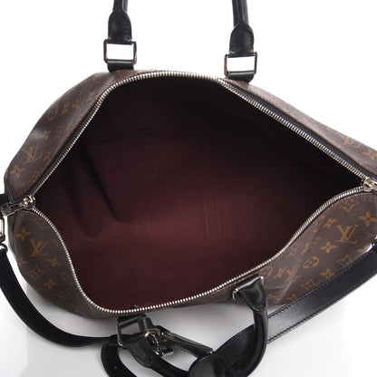Louis Vuitton Monogram Macassar Keepall Bandouliere 45 5 of 9