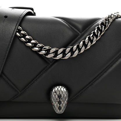 Bulgari Calfskin Matelasse Mini Serpenti Cabochon Crossbody Bag Black 5 of 11