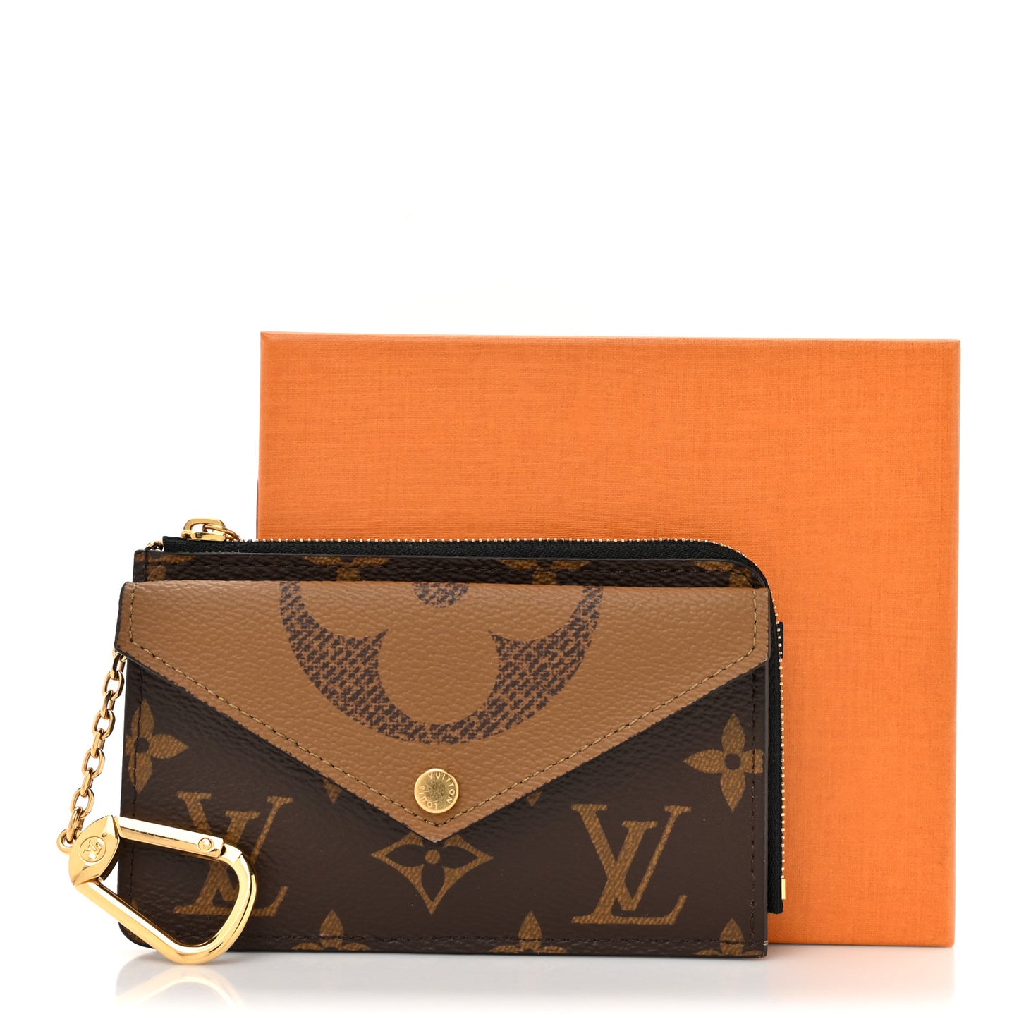 Reverse Monogram Recto Verso Card Holder Brown