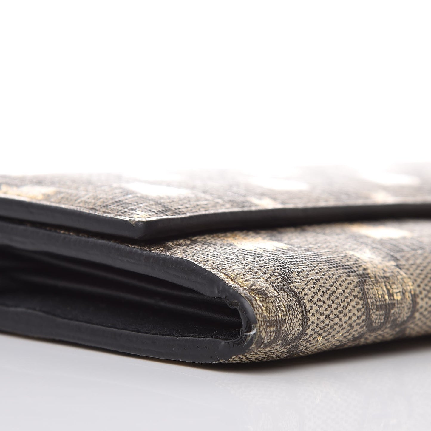 GG Supreme Monogram Bees Continental Wallet Beige Oro Black