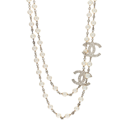 Chanel Pearl CC Long Necklace Light Gold 1 of 4
