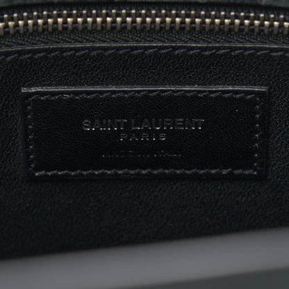 Saint Laurent Calfskin Crocodile Embossed Small Sac de Jour Black 5 of 11