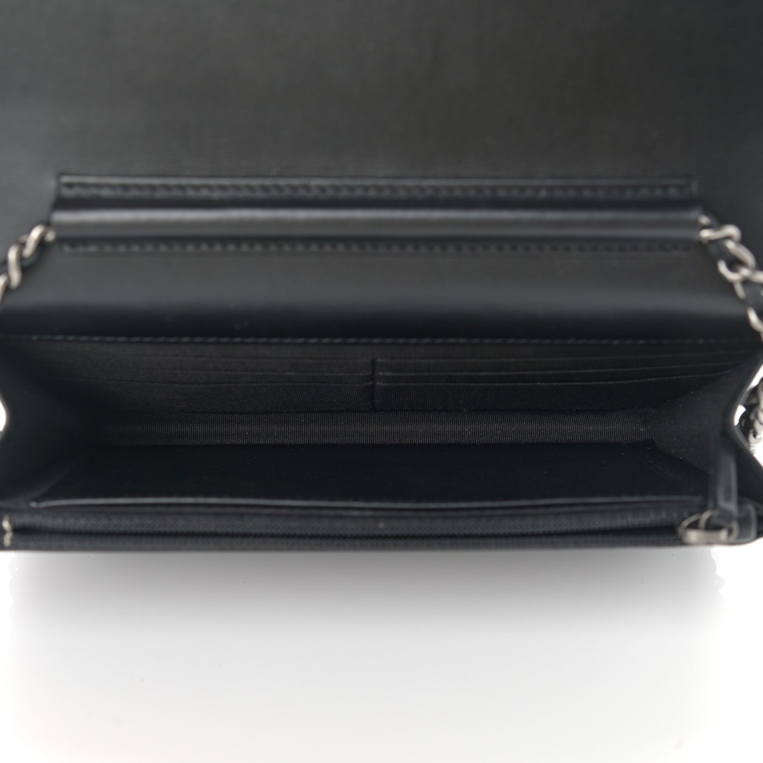 Chanel Calfskin Chain 20s Signe Wallet on Chain WOC Black 4 of 11