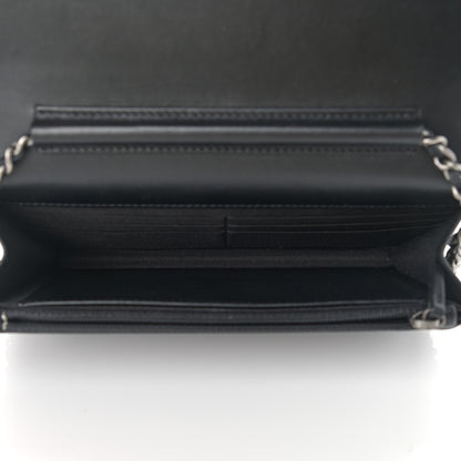 Chanel Calfskin Chain 20s Signe Wallet on Chain WOC Black 4 of 11
