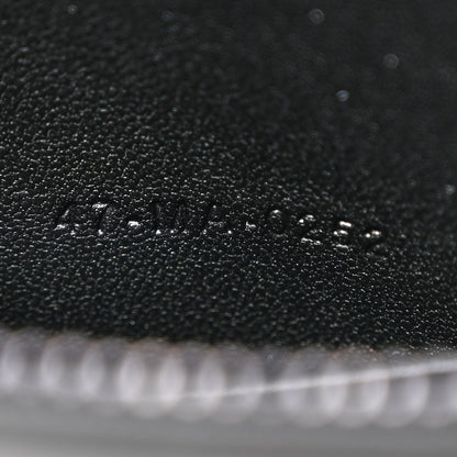 Christian Dior Calfskin Macrocannage Diamond Caro Zipped Pouch With Chain Black 8 of 11