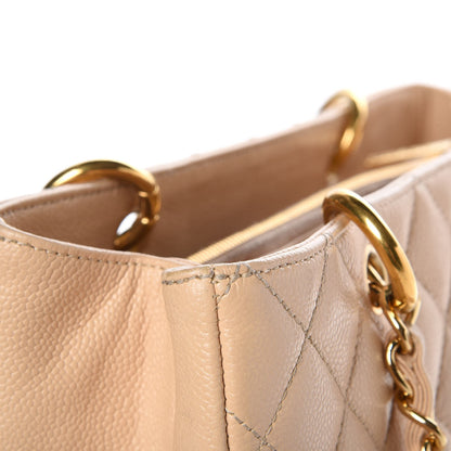 Chanel Caviar Quilted Grand Shopping Tote GST Beige Clair 15 of 18
