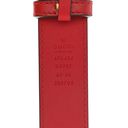 Gucci Calfskin Matelasse GG Marmont Belt Bag 85 34 Hibiscus Red 10 of 11