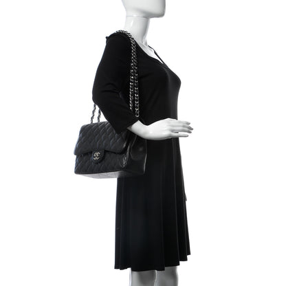 Chanel Caviar Quilted Jumbo Double Flap Black 3 of 8