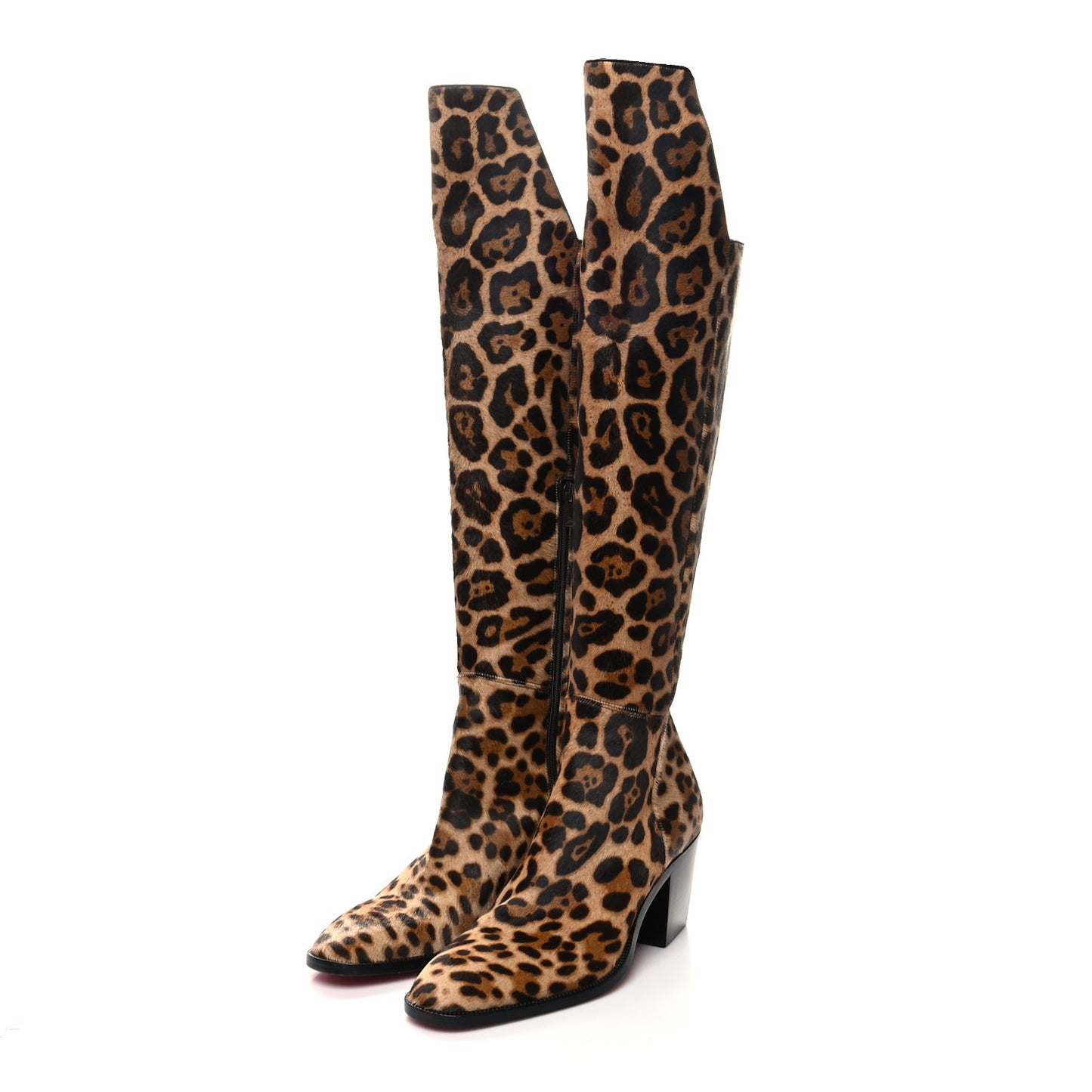 Pony Hair Morgan 70 Over The Knee Boots 38 Leopard
