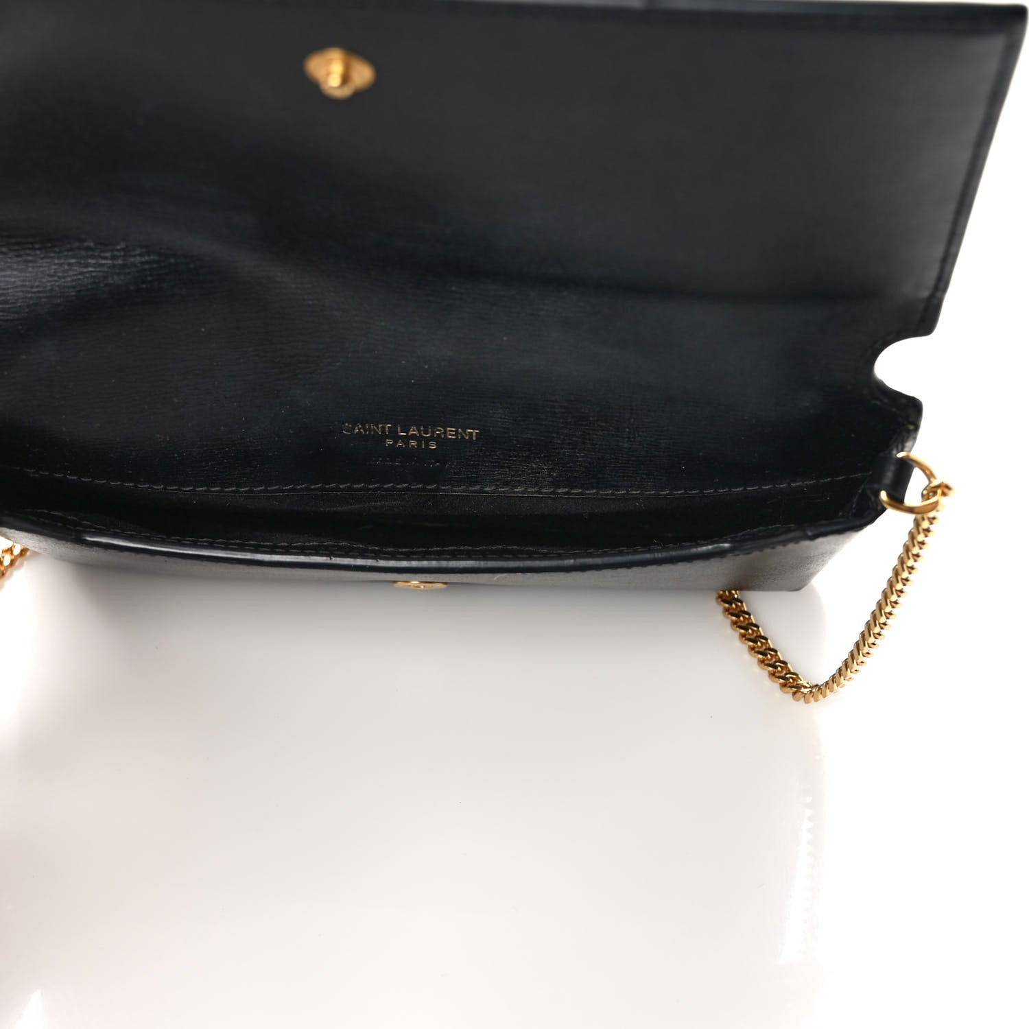 Saint Laurent Smooth Calfskin Monogram Phone Holder Crossbody Black 5 of 9