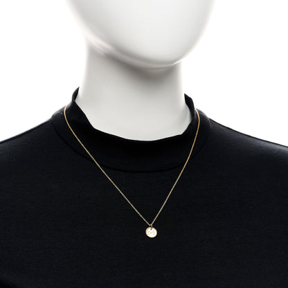 David Yurman 18K Yellow Gold Diamond Initial M Charm Necklace 2 of 5
