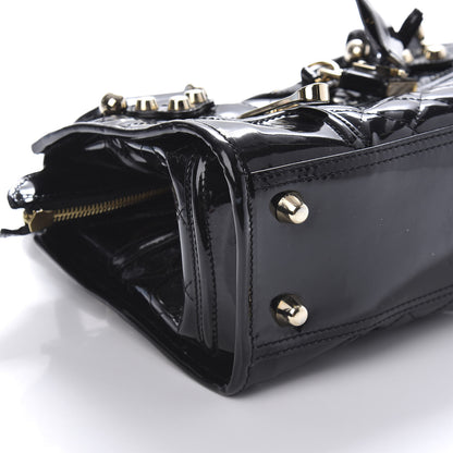 Burberry Patent Quilted Mini Manor Tote Black 6 of 9