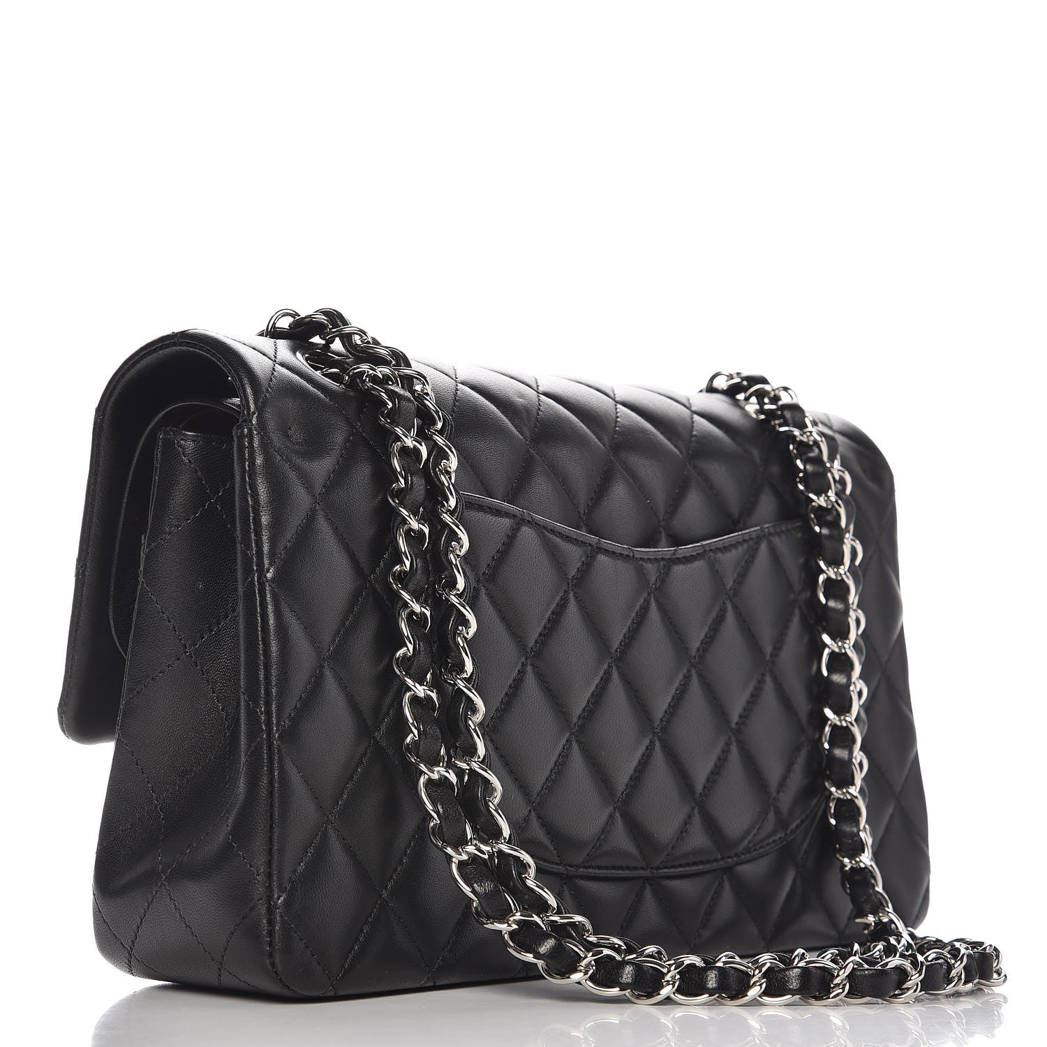 Chanel Lambskin Quilted Medium Double Flap Black 3 of 8