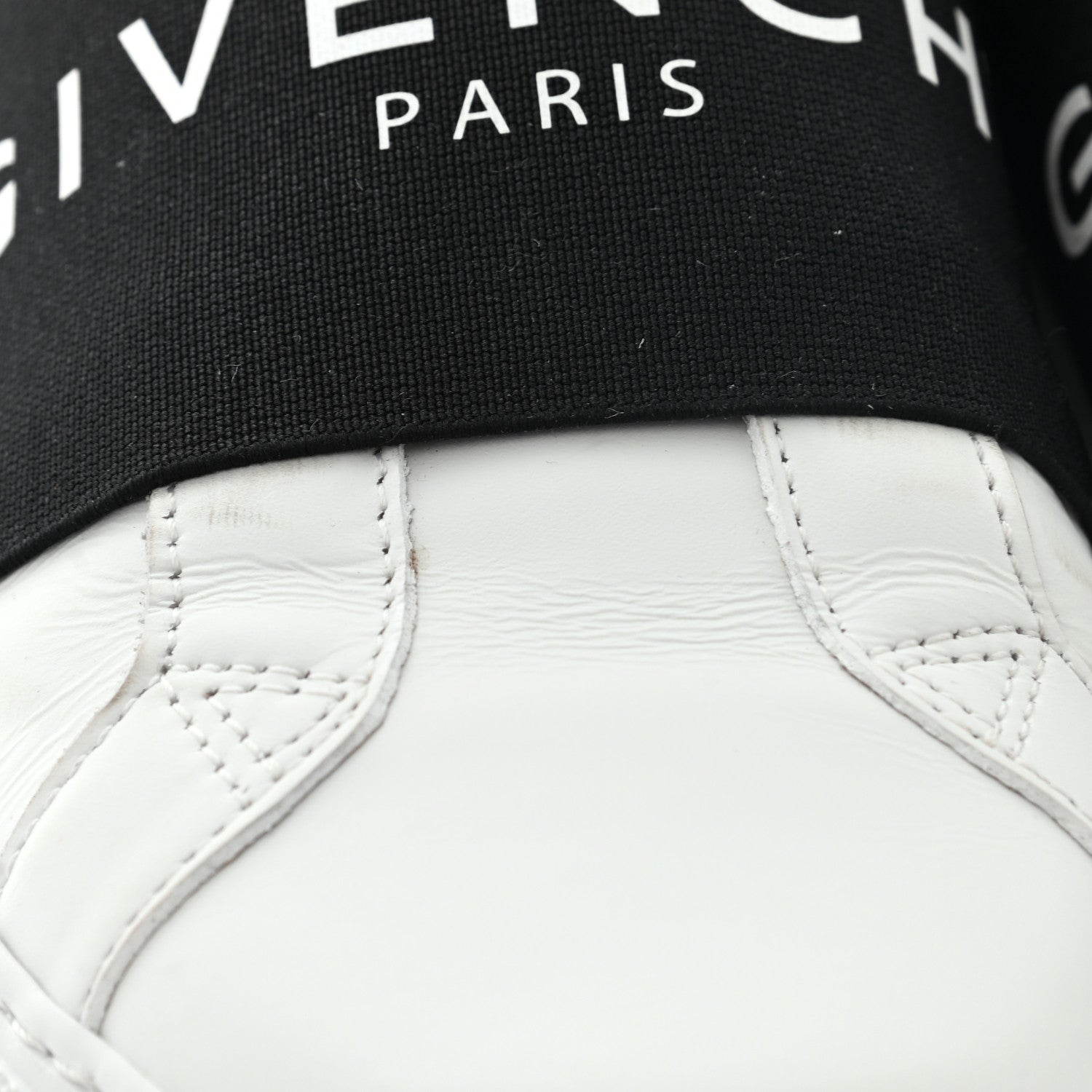Givenchy Calfskin Band Logo Womens Urban Street Sneakers 39 White Black 9 of 12