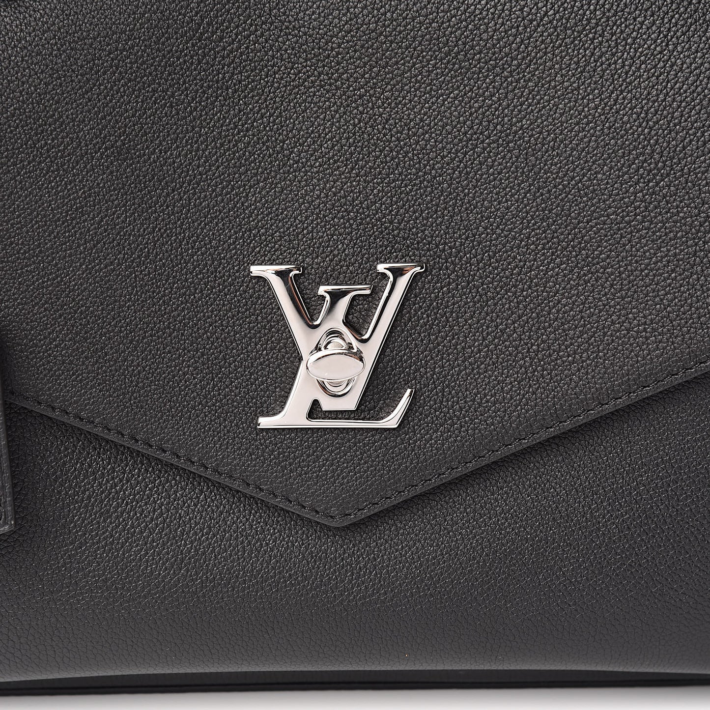 Soft Calfskin My Lockme Top Handle Black