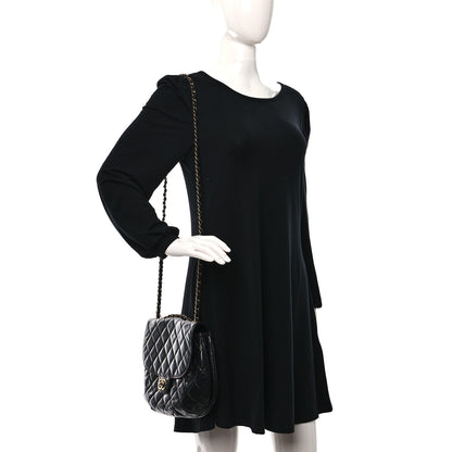 Chanel Glazed Calfskin Quilted Medium Bubble CC Flap Black 2 of 10