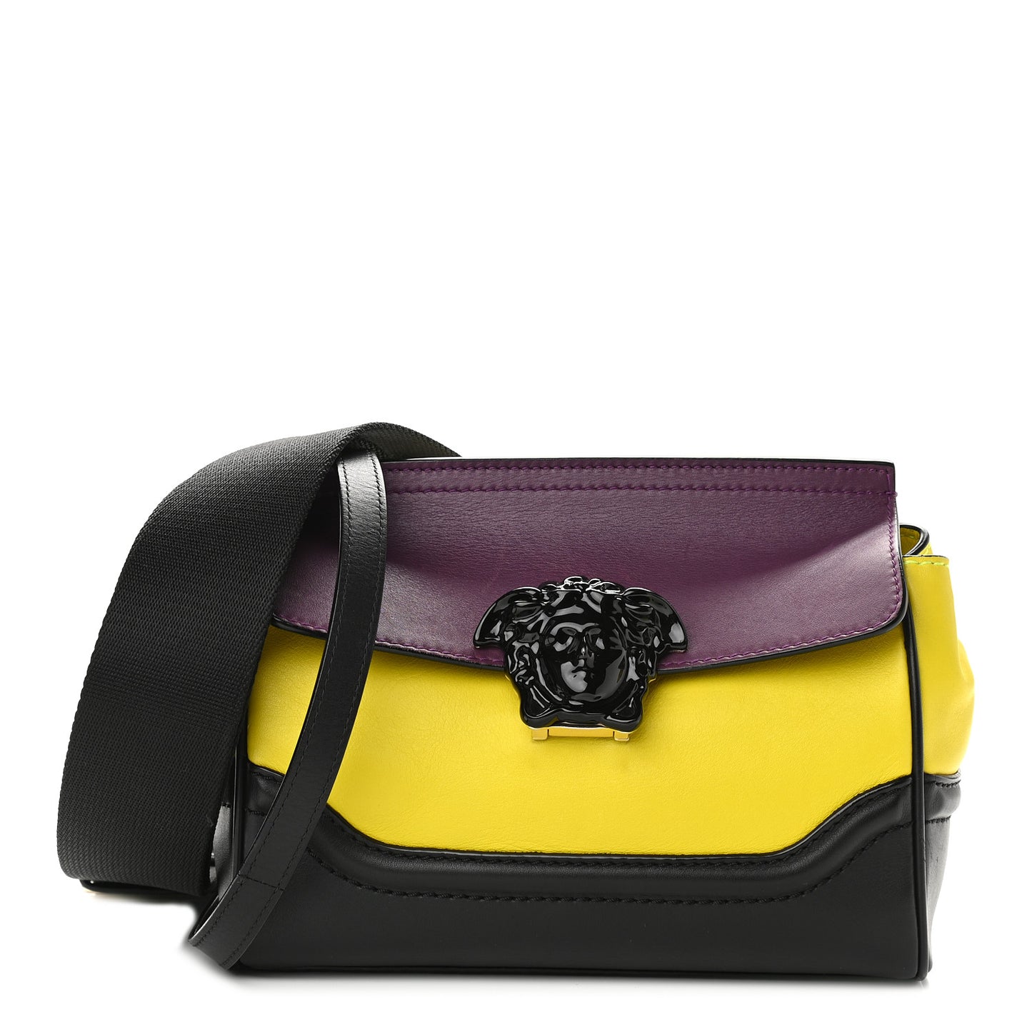 Calfskin Medium Palazzo Empire Colorblock Crossbody Bag Multicolor