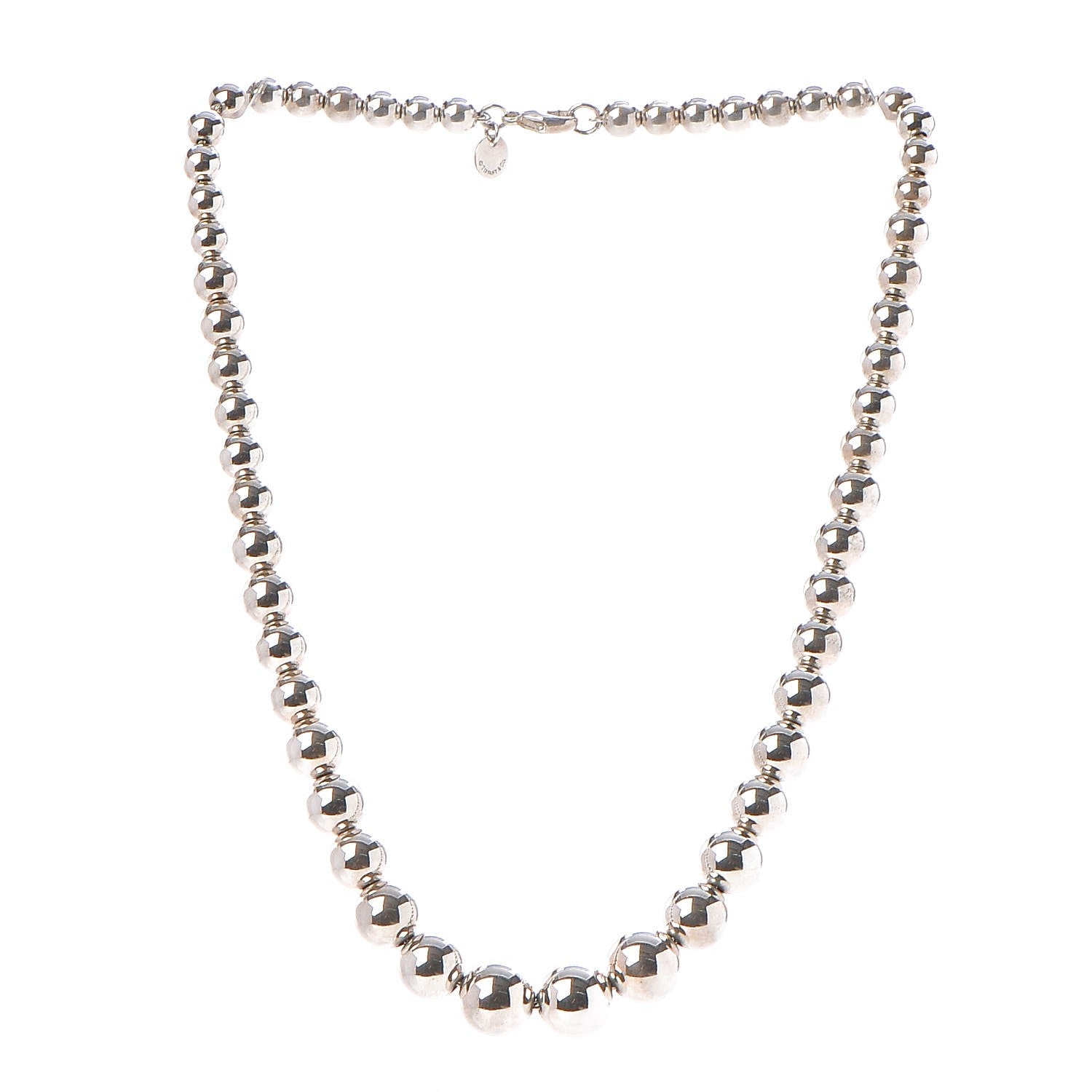 Tiffany Sterling Silver HardWear Graduated Ball Necklace 3 of 5