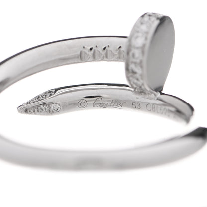 Cartier 18K White Gold Diamond Juste Un Clou Ring 53 6.25 4 of 9