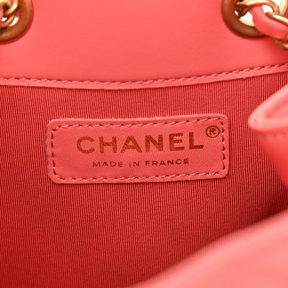 Chanel Calfskin Quilted Bucket Bag Pink 9 of 11