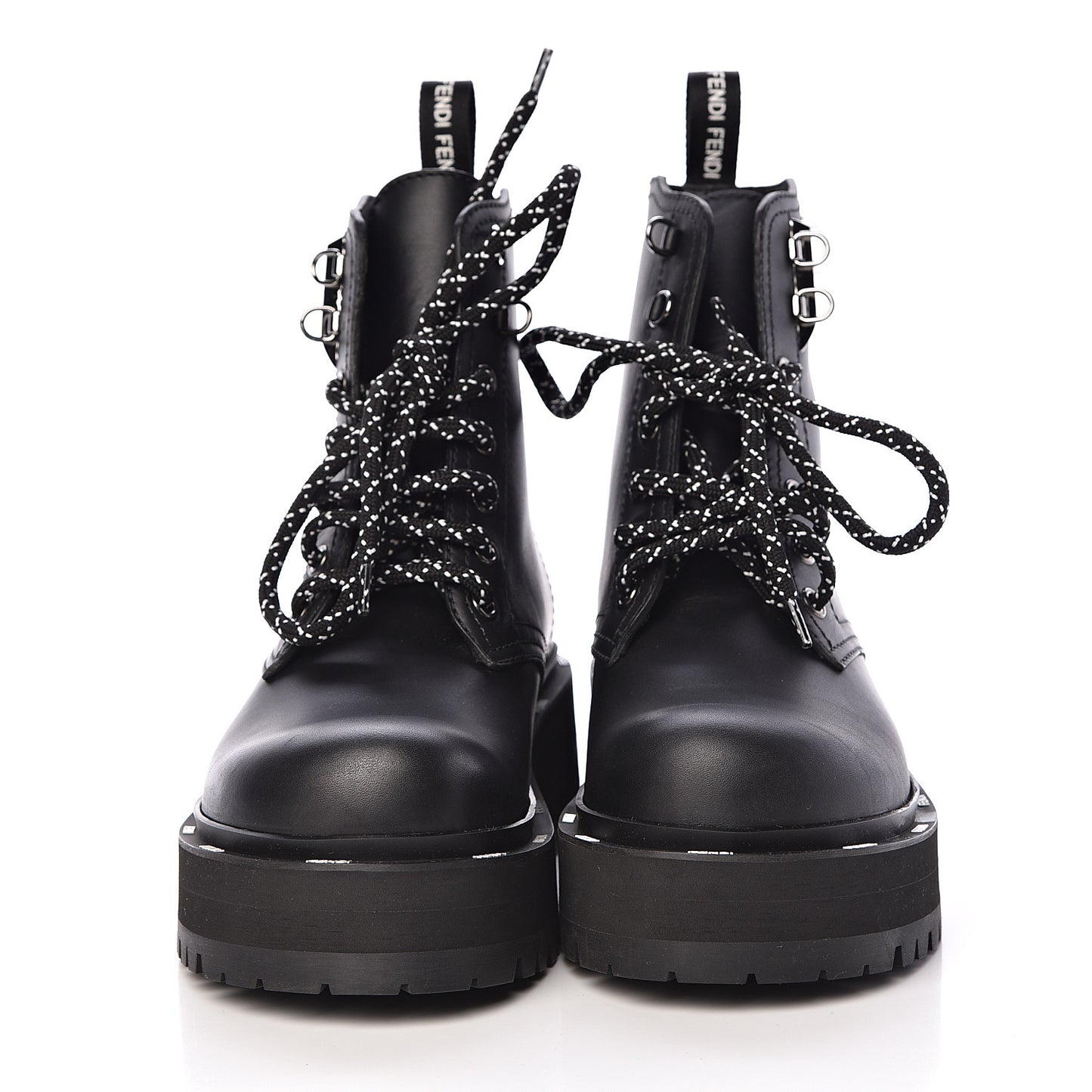 Calfskin FFreedom Platform Biker Boots 35 Black