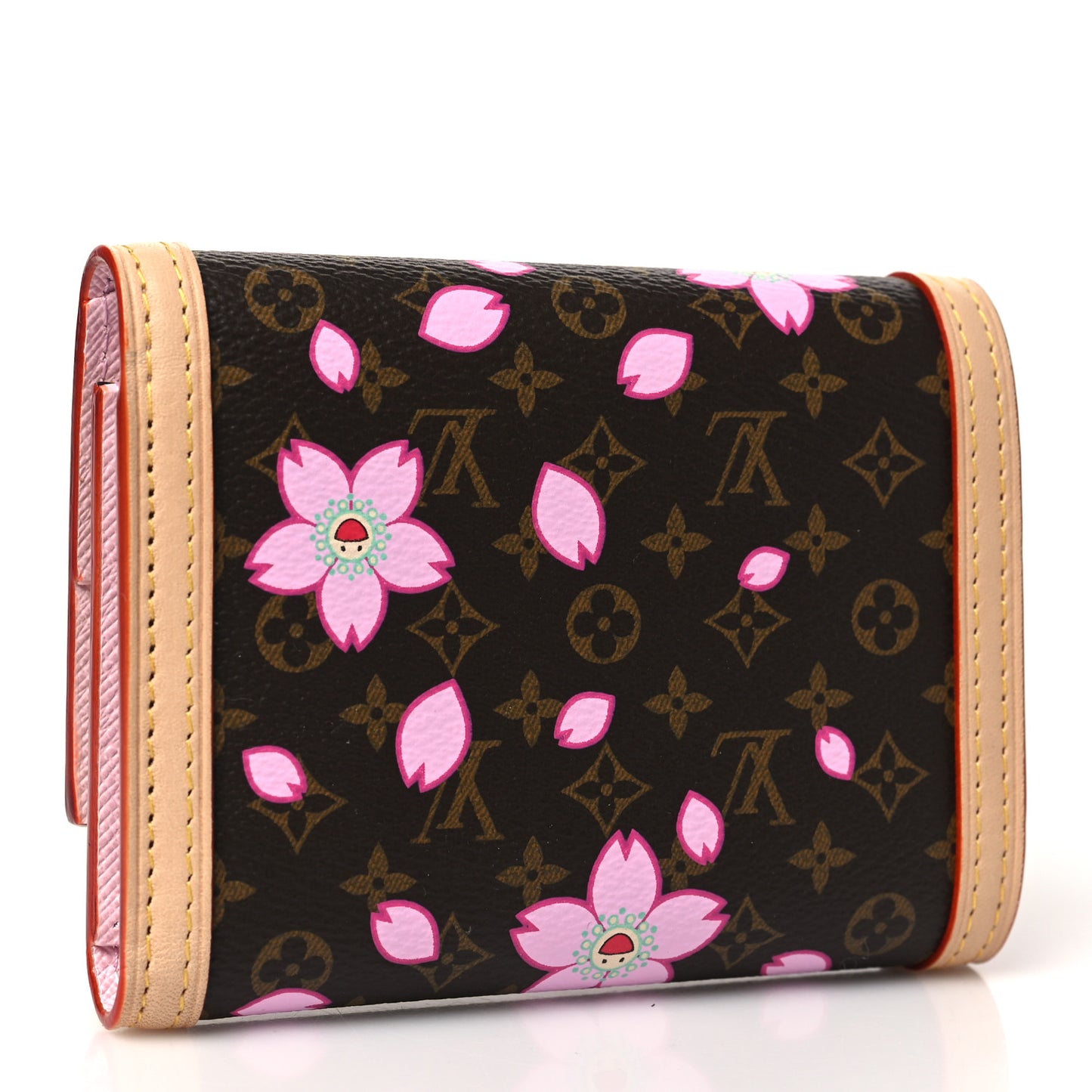LV X TM Monogram Cherry Blossom Victorine Wallet Sakura Brown
