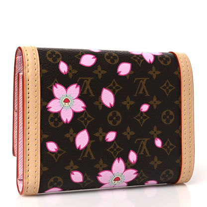 Louis Vuitton LV X TM Monogram Cherry Blossom Victorine Wallet Sakura Brown 3 of 8