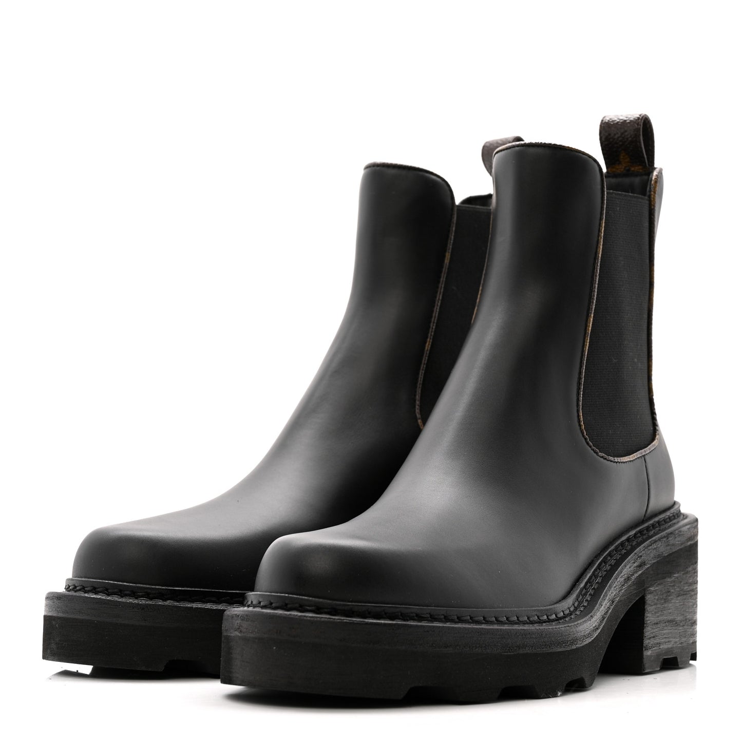 Calfskin Monogram Beaubourg Ankle Boots 37 Black