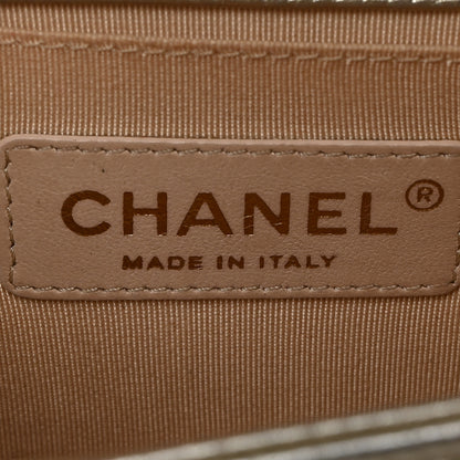 Chanel Metallic Calfskin Quilted Camellia Small Boy Flap Gold 6 of 18