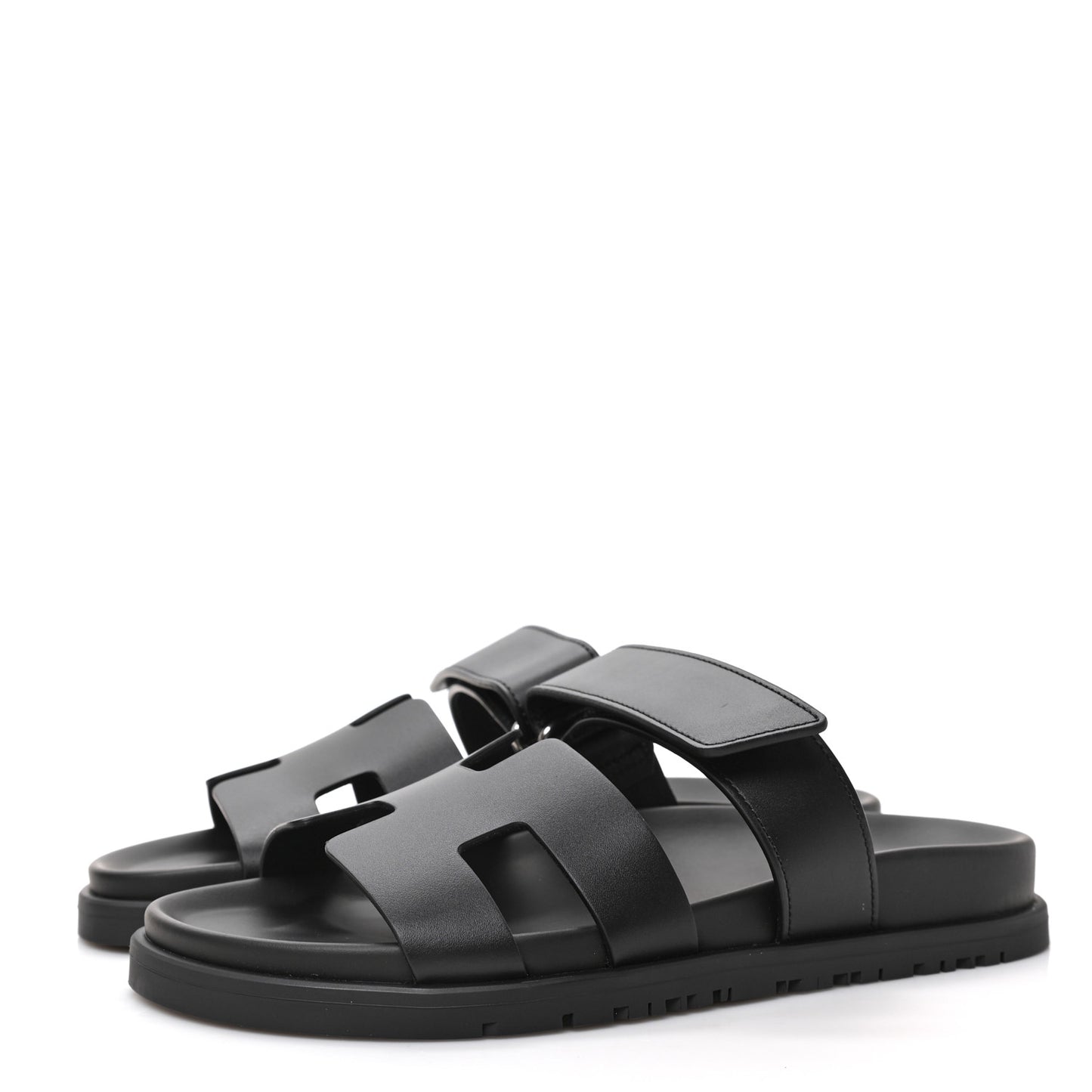 Calfskin Womens Chypre Sandals 36.5 Black