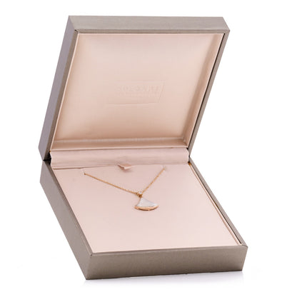 Bulgari 18K Rose Gold Diamond Mother of Pearl Divas' Dream Pendant Necklace 6 of 6
