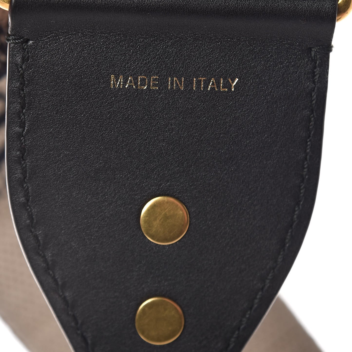 Canvas Embroidered Shoulder Strap Blue