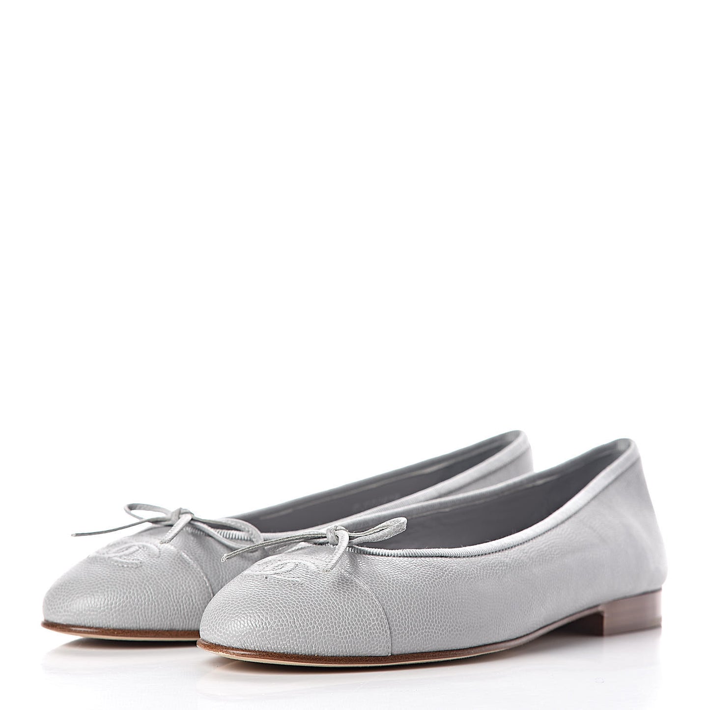Caviar CC Cap Toe Ballerina Flats 38 Grey