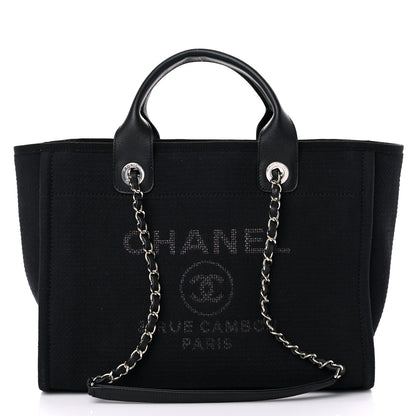 Chanel Mixed Fibers Small Deauville Tote Black 3 of 14